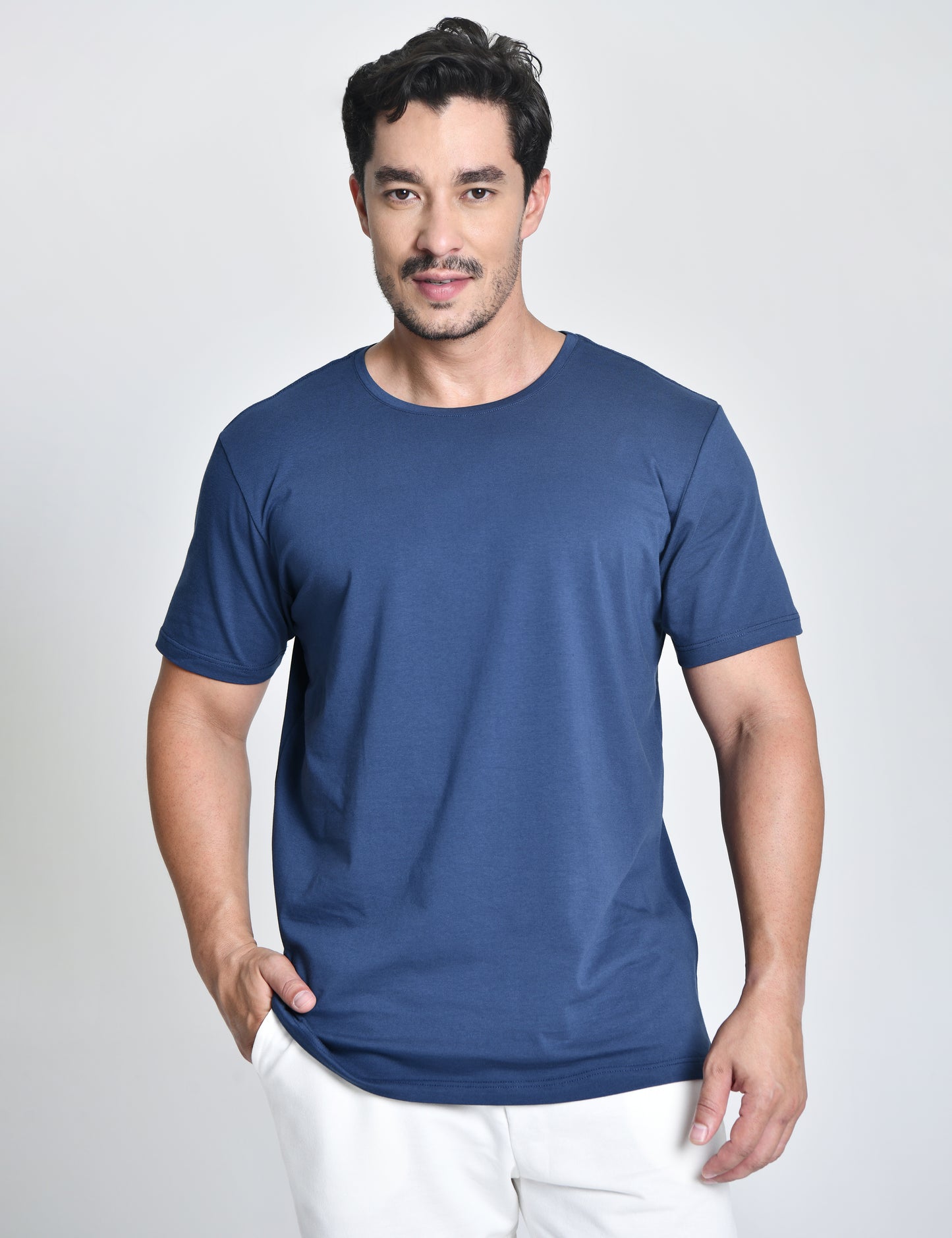 Camiseta Básica Masculina Azul