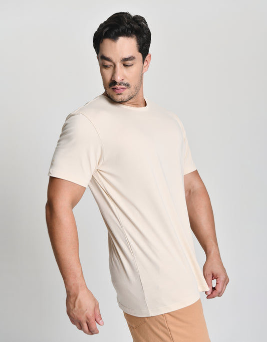 Camiseta Básica Masculina Bege