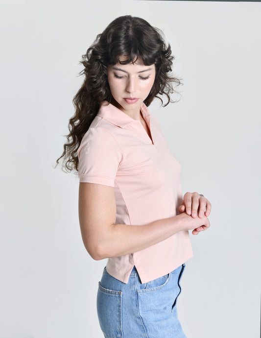 Camisa Gola Polo ELISABETH Rosa
